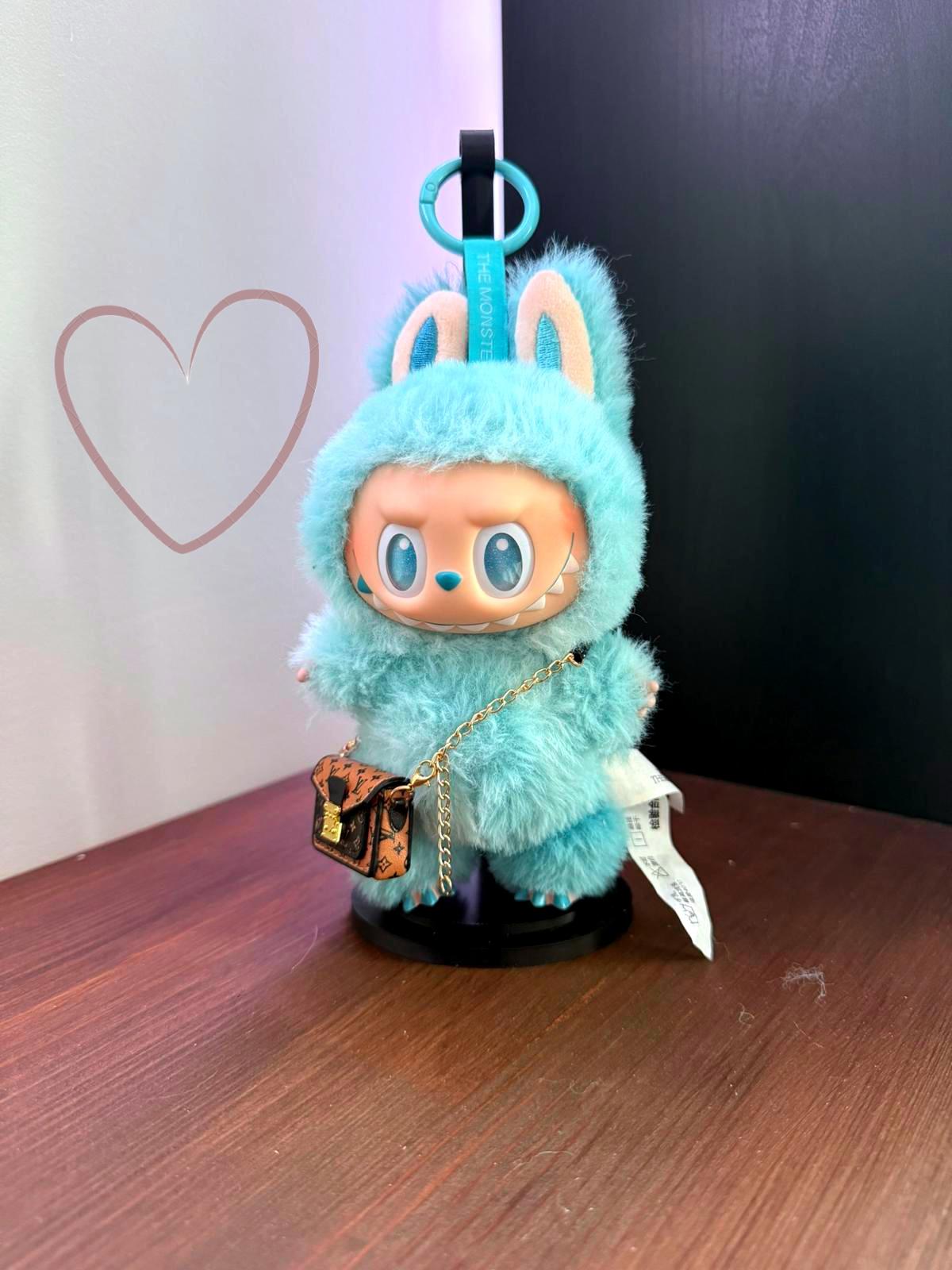 Labubu Micro Shoulder Bag – Brown Monogram w/ Gold Chain (Doll Not Included) Chic