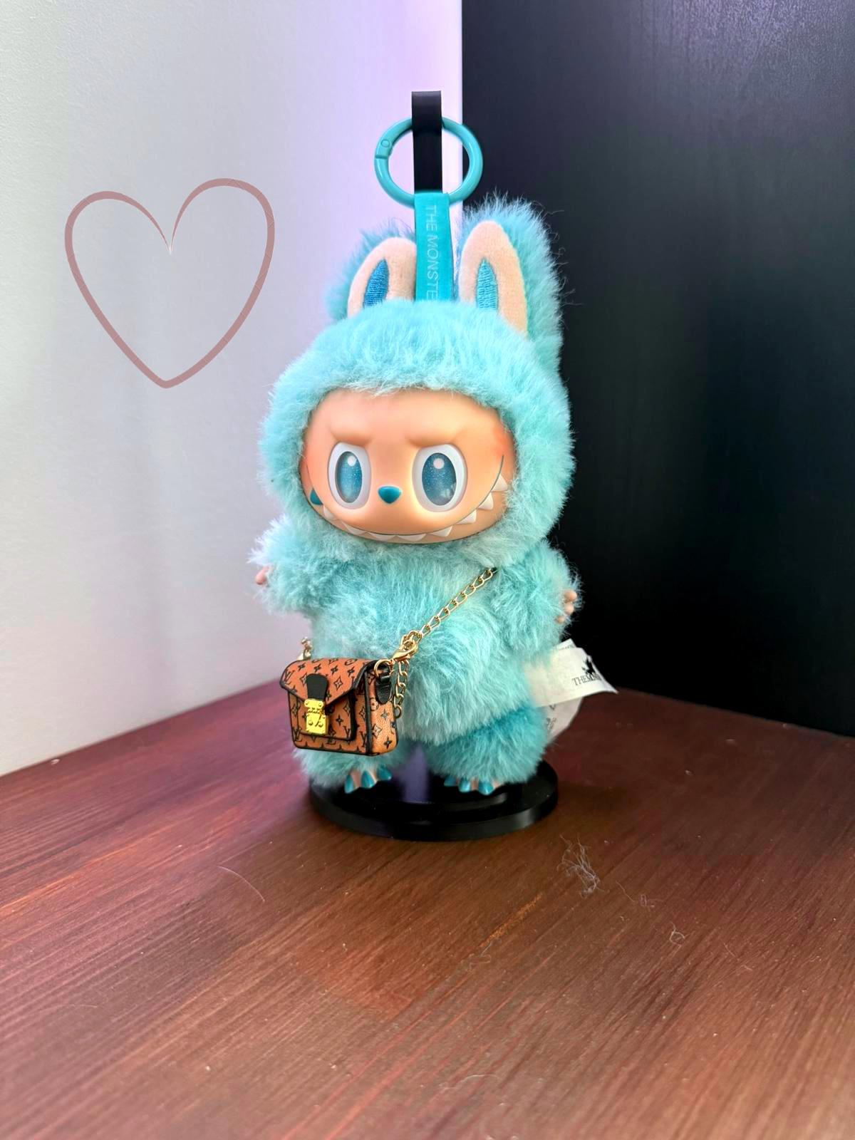 Labubu Mini Purse Brown Monogram Bag w/ Gold Chain (Doll Not Included) ✨ NEW & Stylish