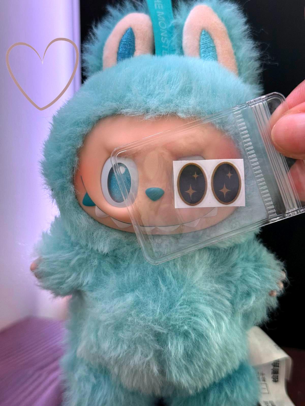 Labubu Eye Stickers (2 Pairs) – “Eyes Labubu Look" (Card & Doll Not Included)