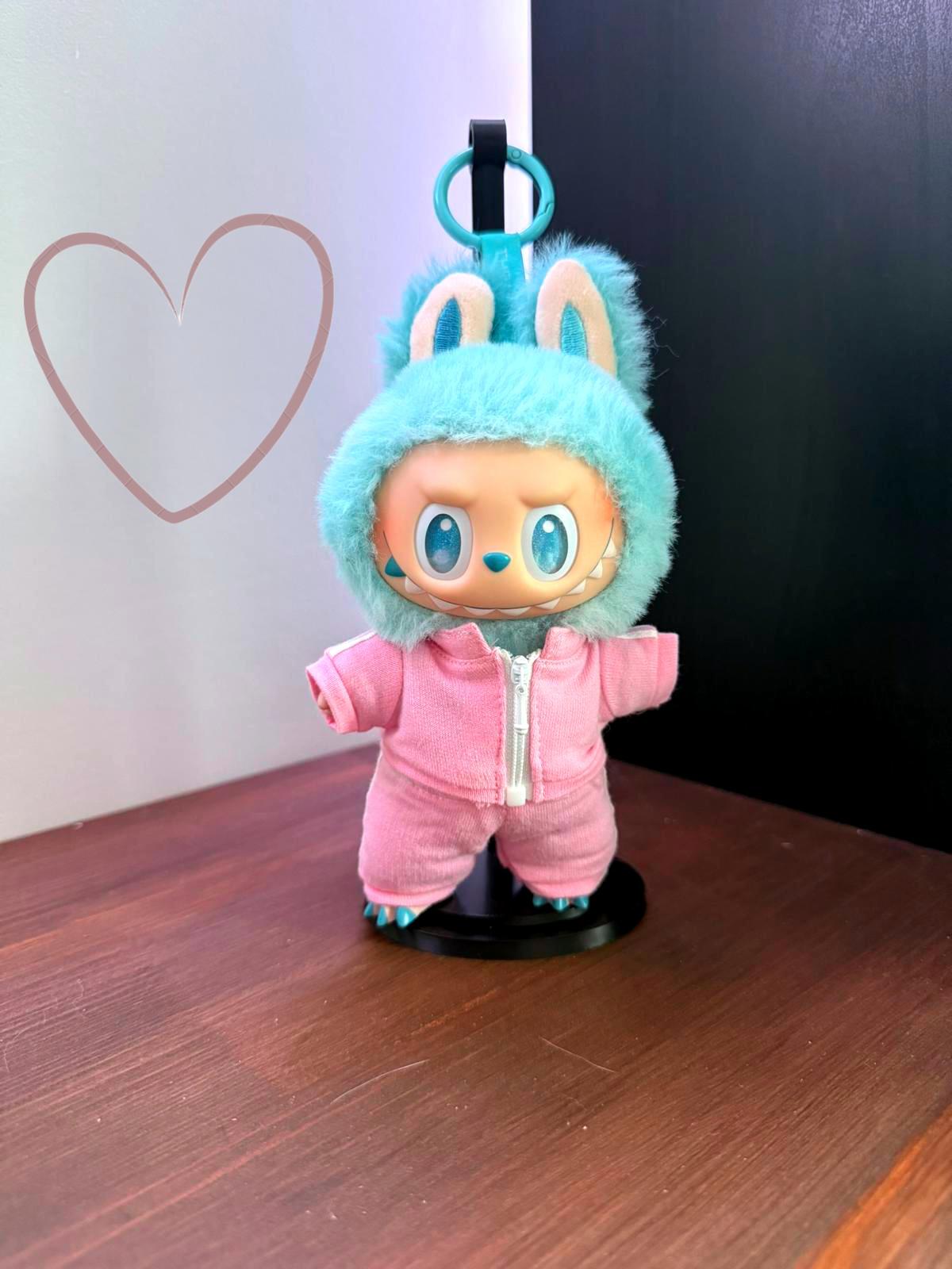 NEW Labubu Cute Outfit - Cozy Pink Tracksuit for Your Adorable Labubu!