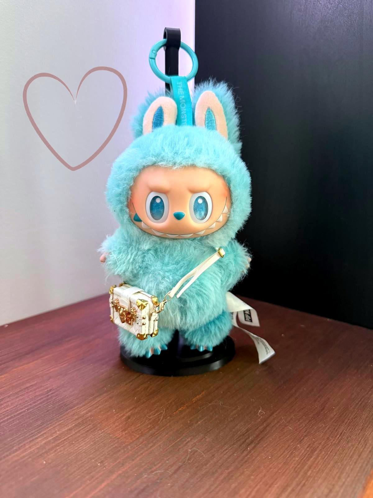 Labubu Mini Purse – White & Gold Crossbody (Doll Not Included)  Stylish & NEW